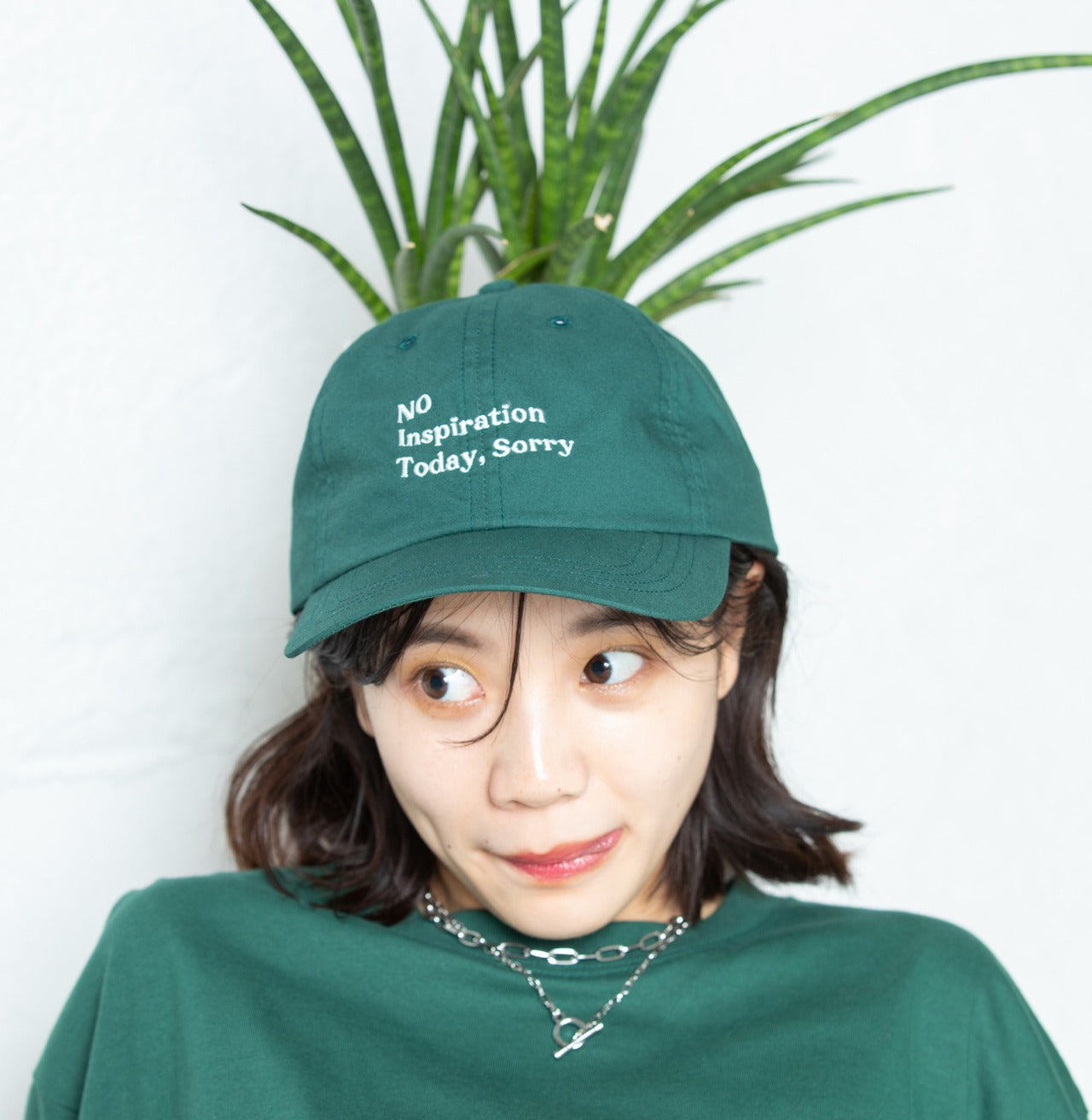 NEGATIVE MESSAGE CAP(GREEN)