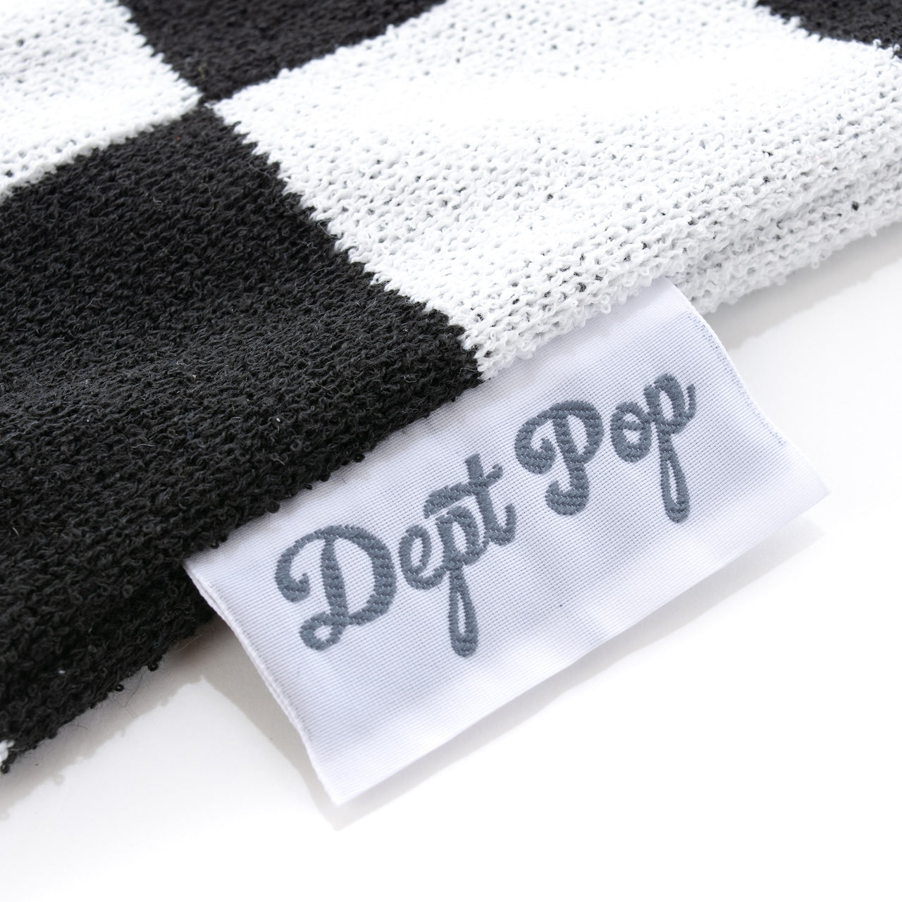 CHECKERED KNIT BAG(BLACK)