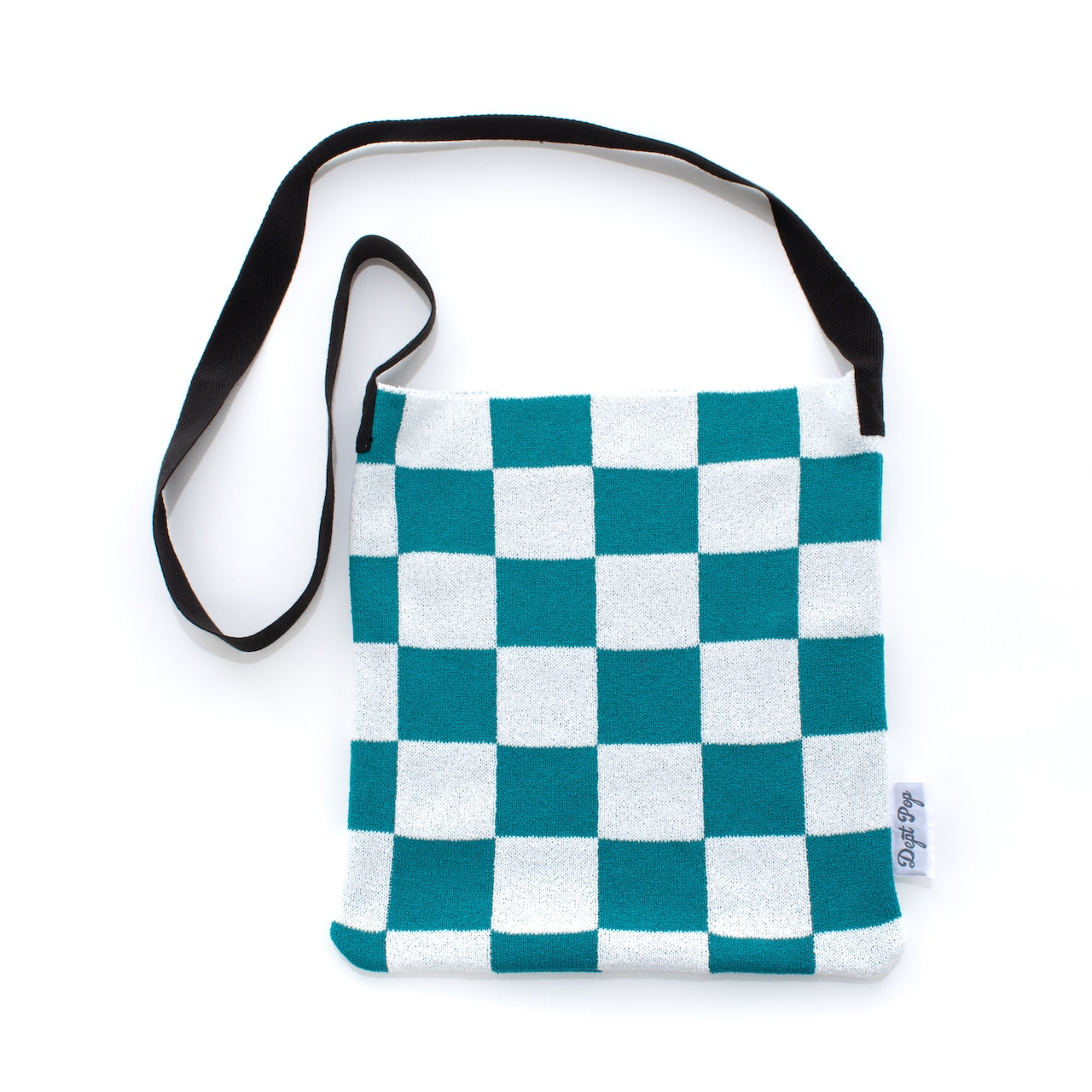 CHECKERED KNIT BAG(GREEN)