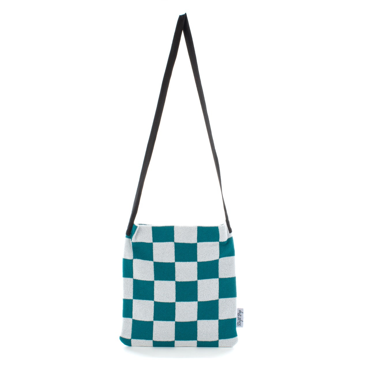CHECKERED KNIT BAG(GREEN)
