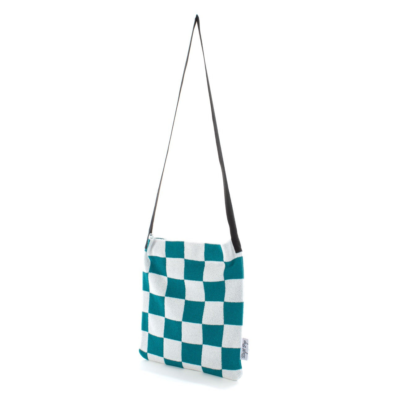 CHECKERED KNIT BAG(GREEN)