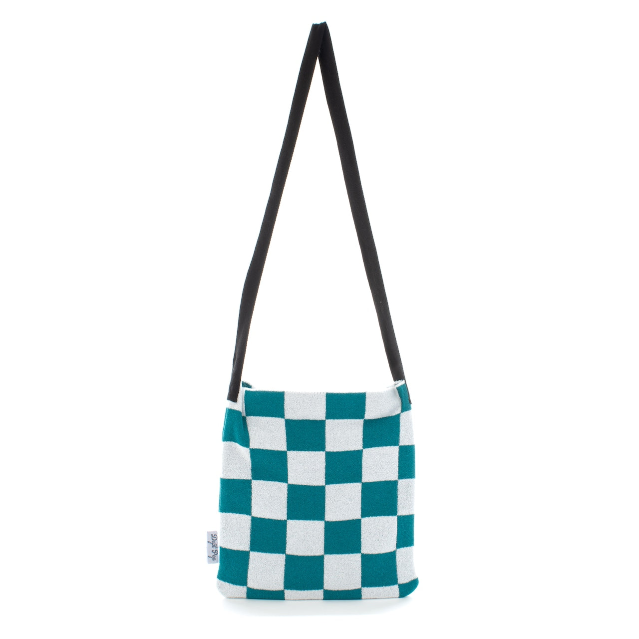 CHECKERED KNIT BAG(GREEN)