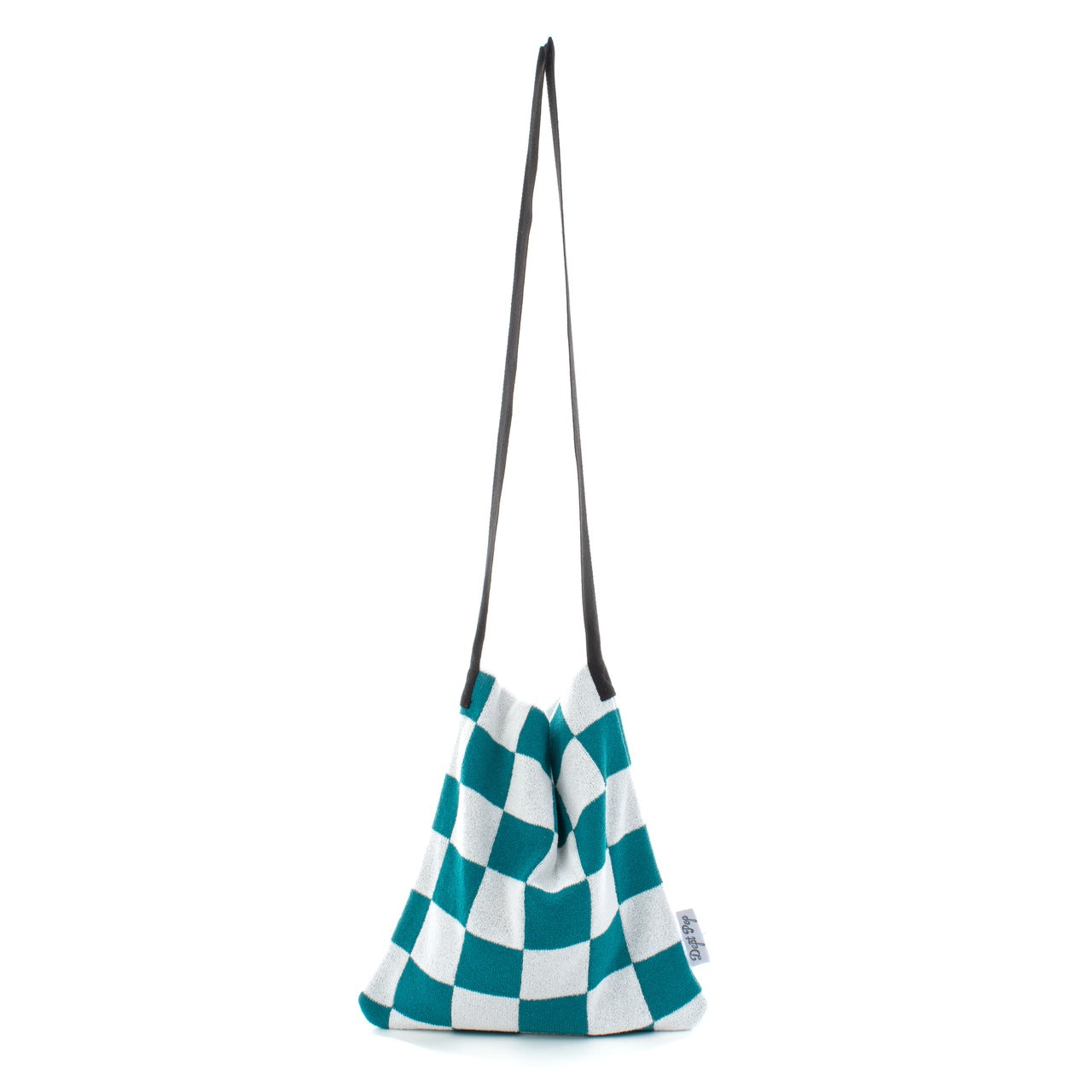 CHECKERED KNIT BAG(GREEN)