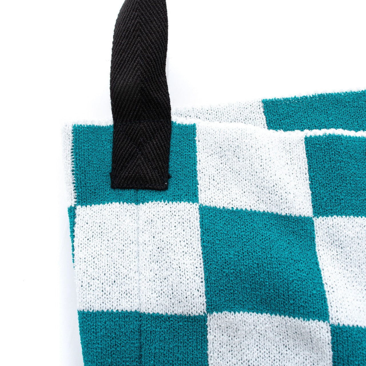 CHECKERED KNIT BAG(GREEN)