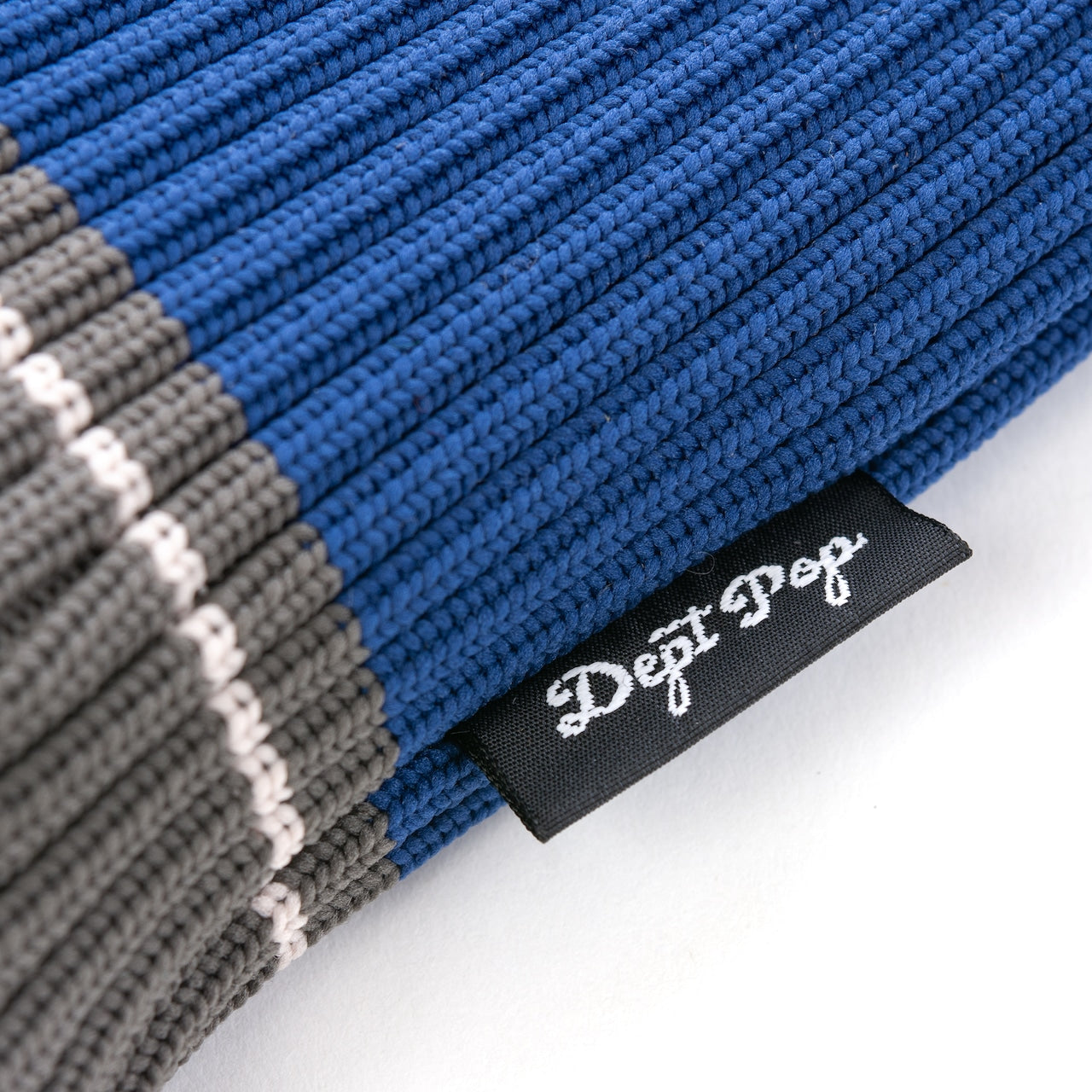 MULTI BORDER KNIT BAG(NAVY)