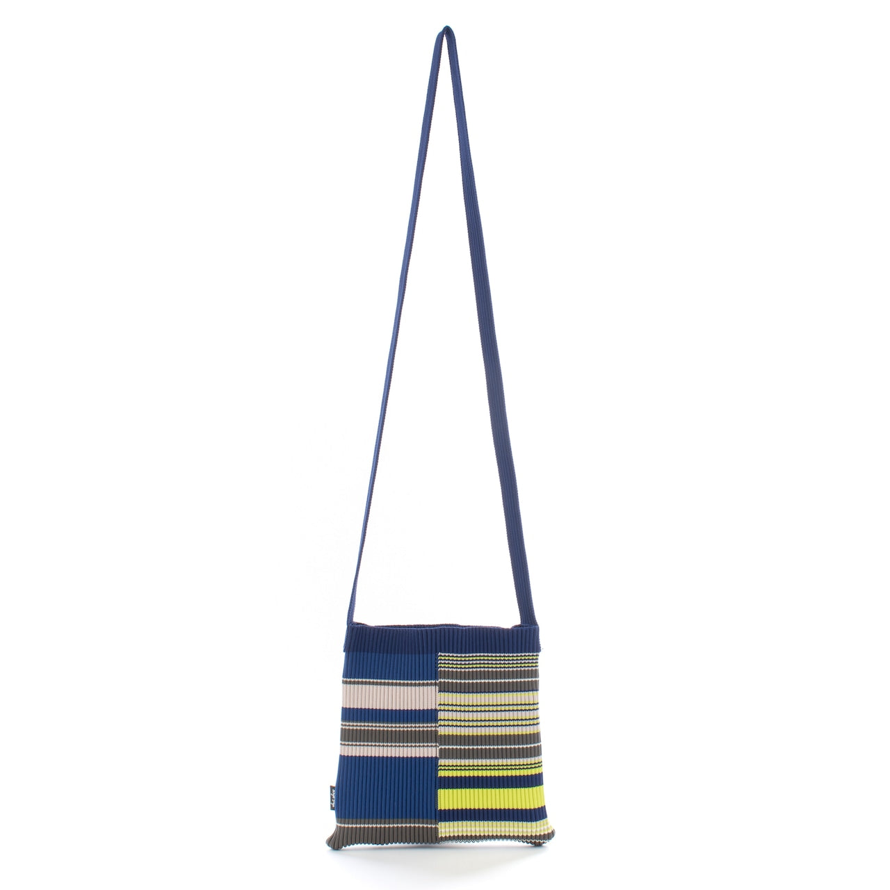 MULTI BORDER KNIT BAG(NAVY)