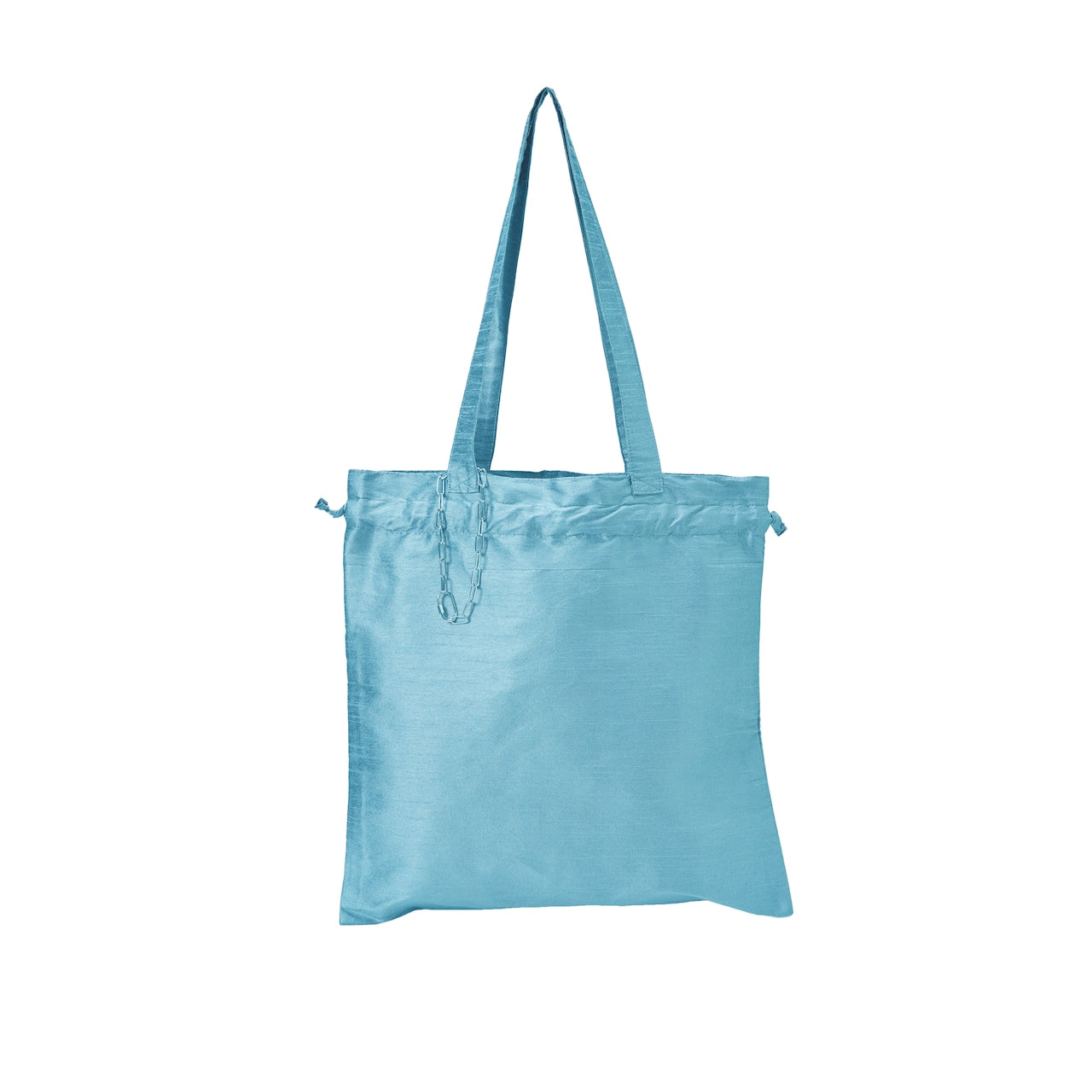 SHINY PUESE TOTE BAG(SAX BLUE)