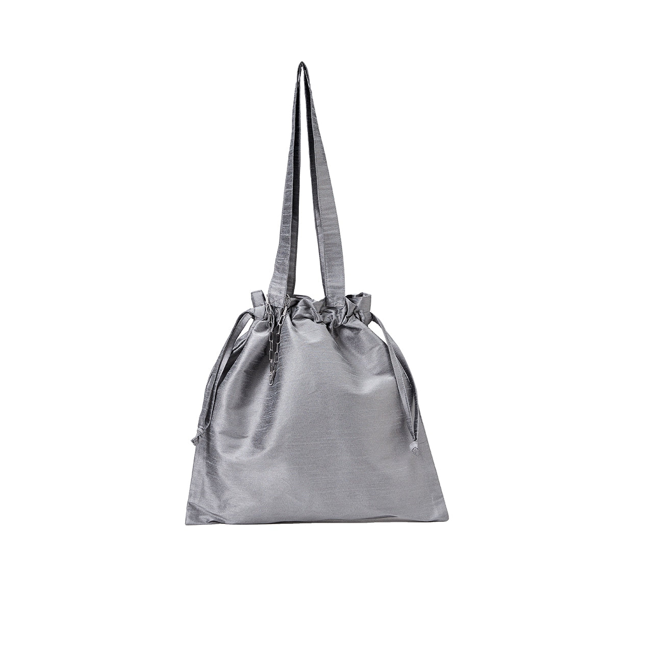 SHINY PUESE TOTE BAG(SILVER GRAY)