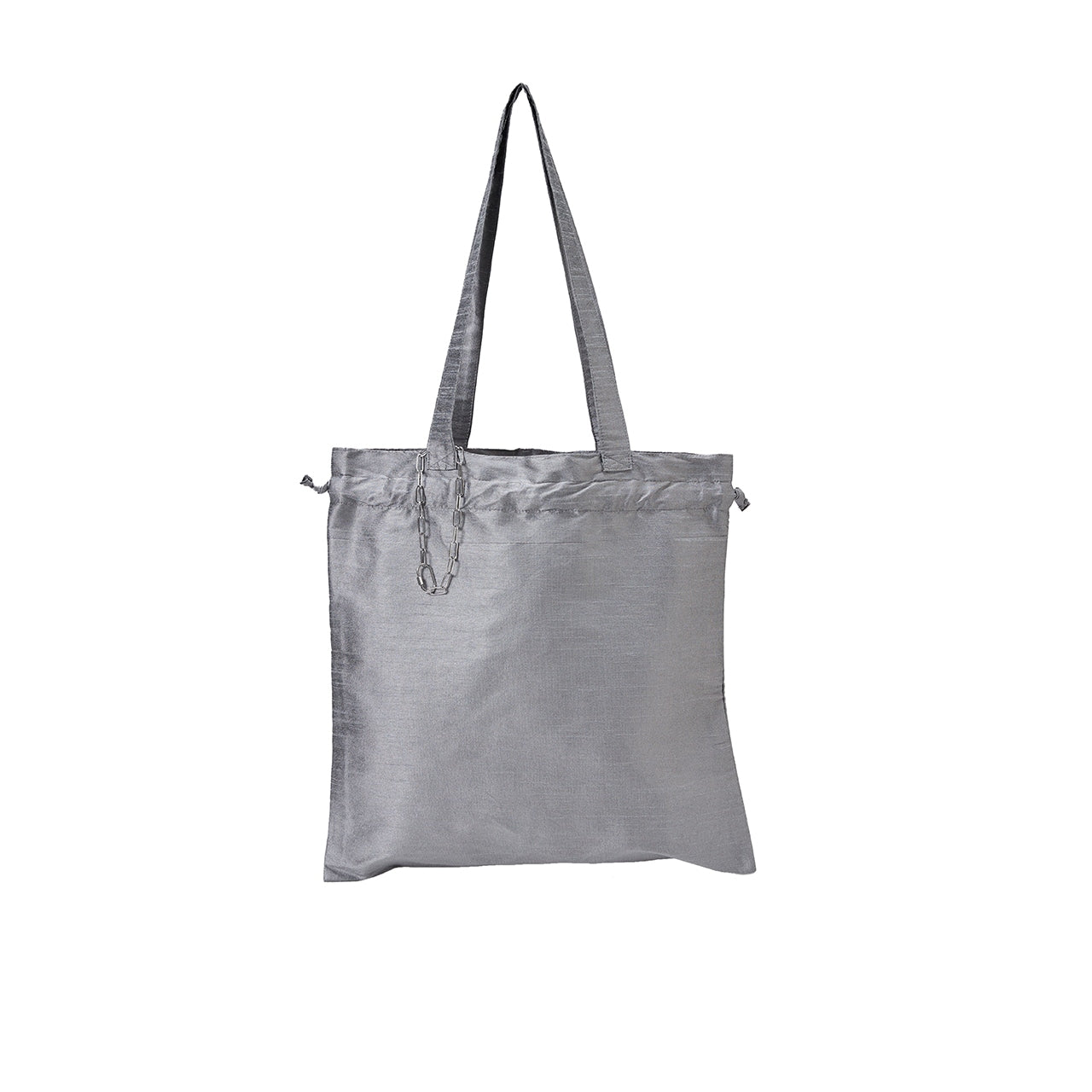 SHINY PUESE TOTE BAG(SILVER GRAY)