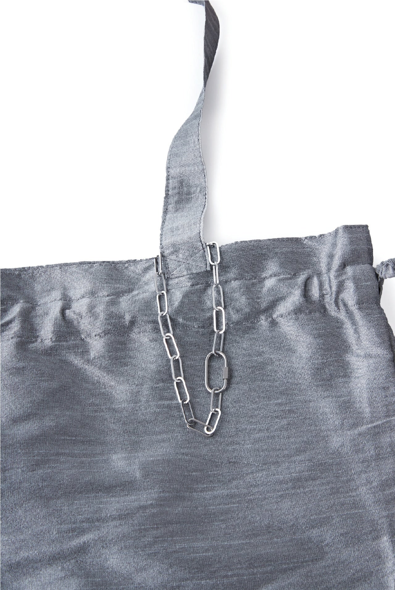SHINY PUESE TOTE BAG(SILVER GRAY)