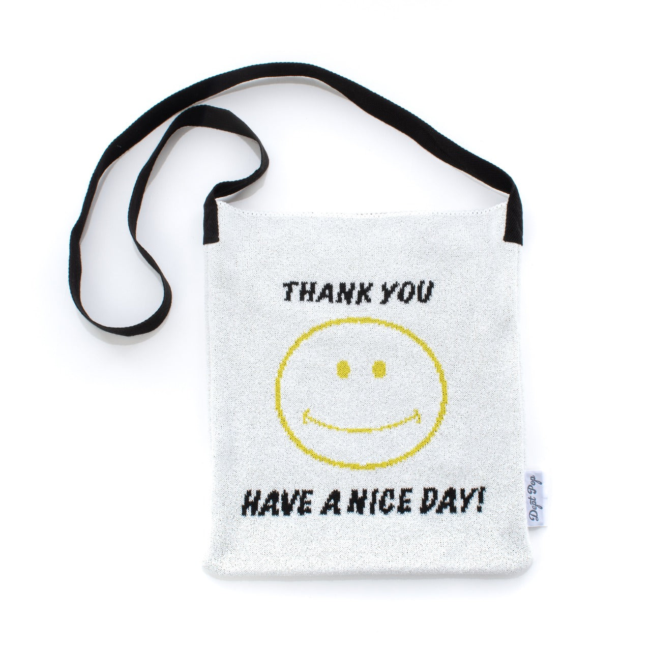 THANK YOU SMILEY KNIT BAG
