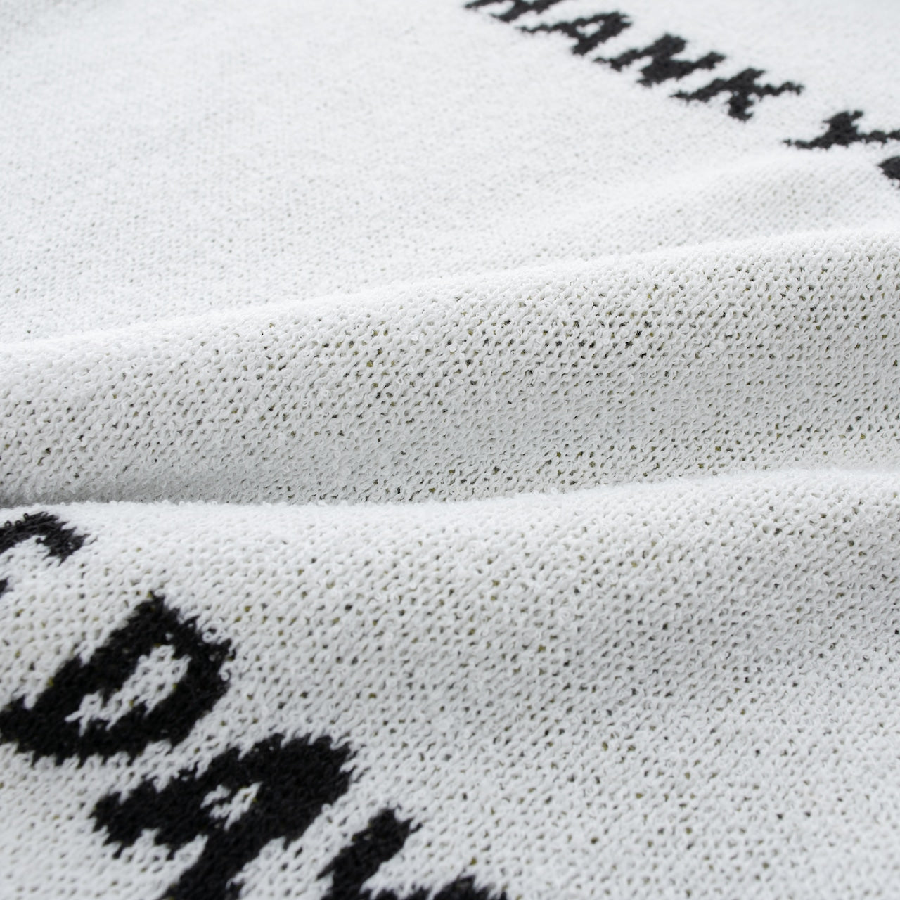 THANK YOU SMILEY KNIT BAG