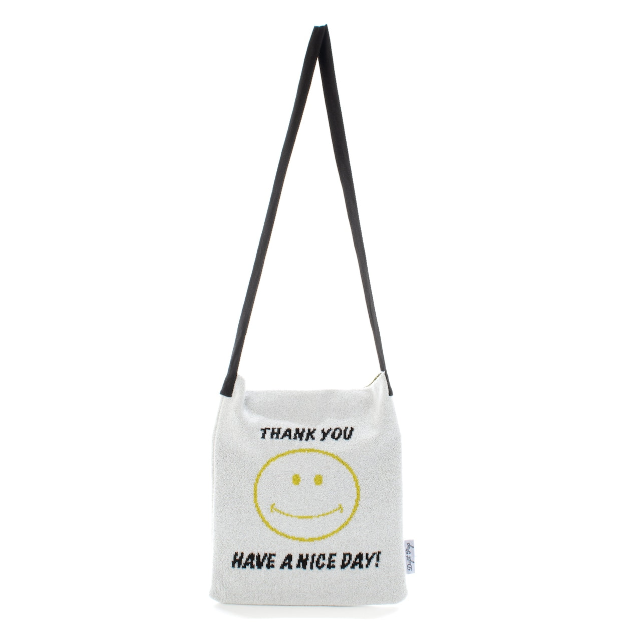 THANK YOU SMILEY KNIT BAG
