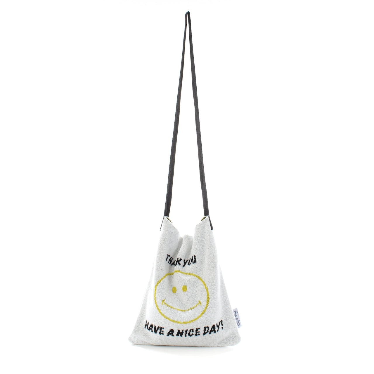 THANK YOU SMILEY KNIT BAG