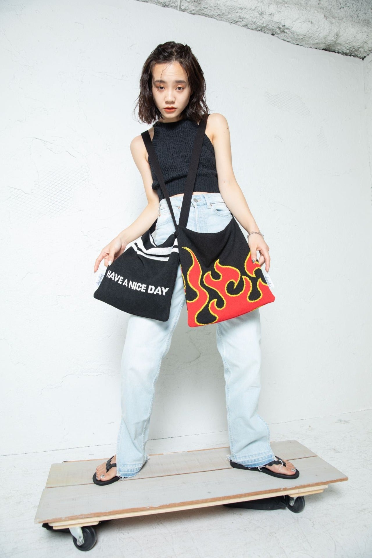 THANK YOU / HAVE A NICE DAY KNIT BAG