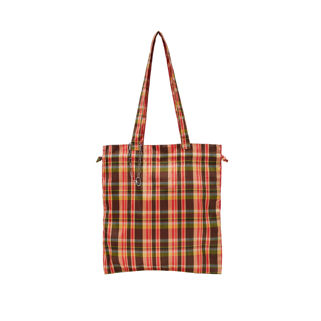 MADRAS CHECK PATTERN TOTE（RED*BEIGE）